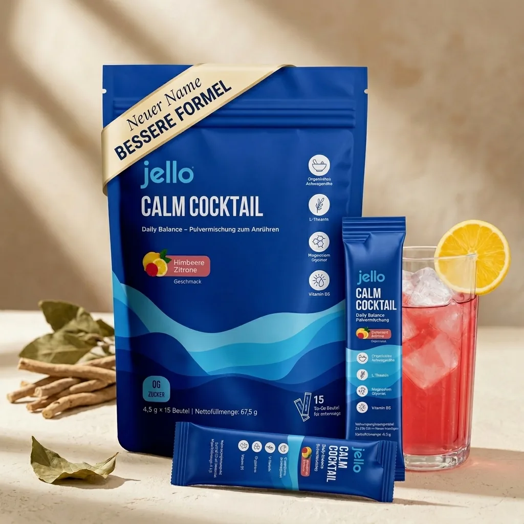 Jello Cortisol Cocktail für Männer – Verpackung mit 15 Einzelportionen
